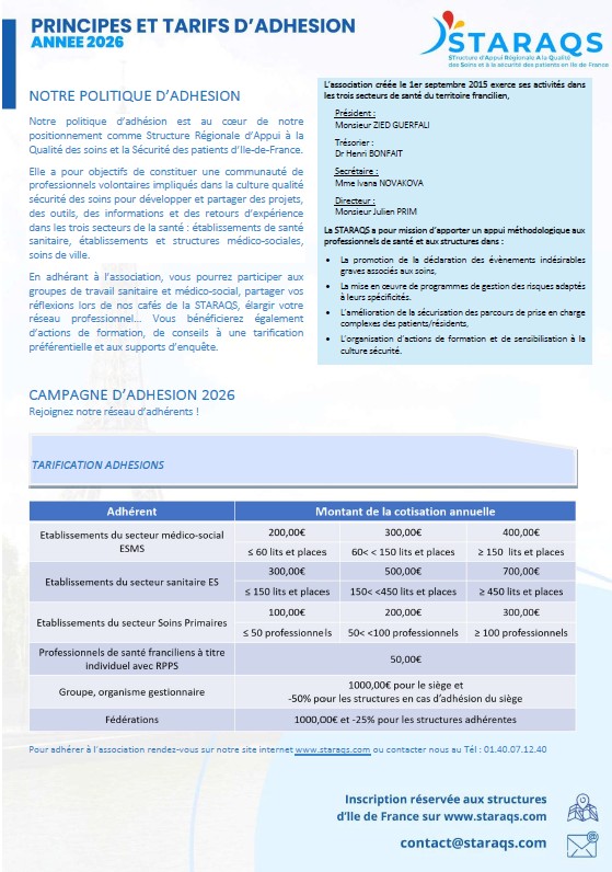 Principes d'adhésion 2026